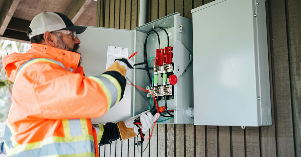 Electrician working